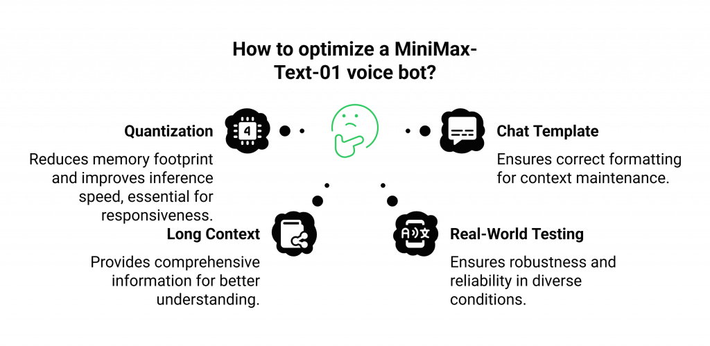 How to optimize a MiniMax-Text-01 voice bot?