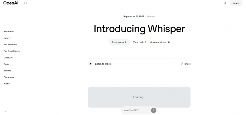 Open AI Whisper