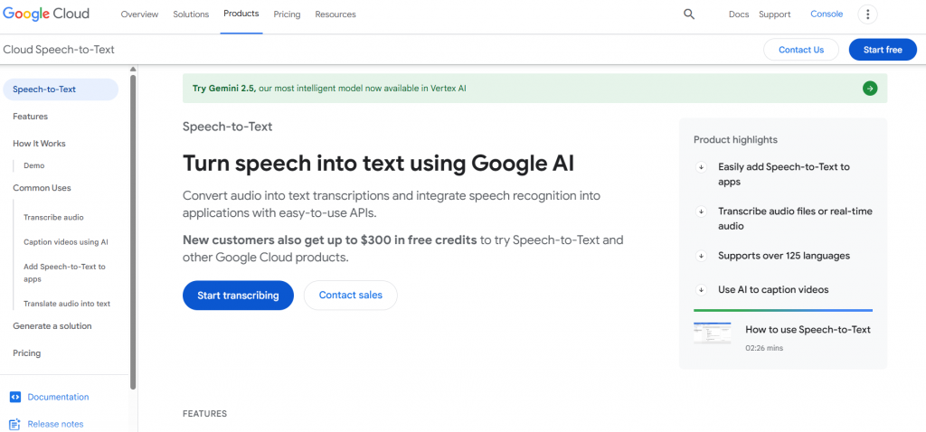 Google Cloud Speech to Text & Text to Speech