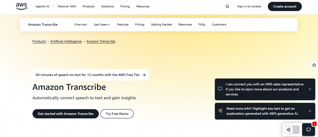 Amazon Transcribe