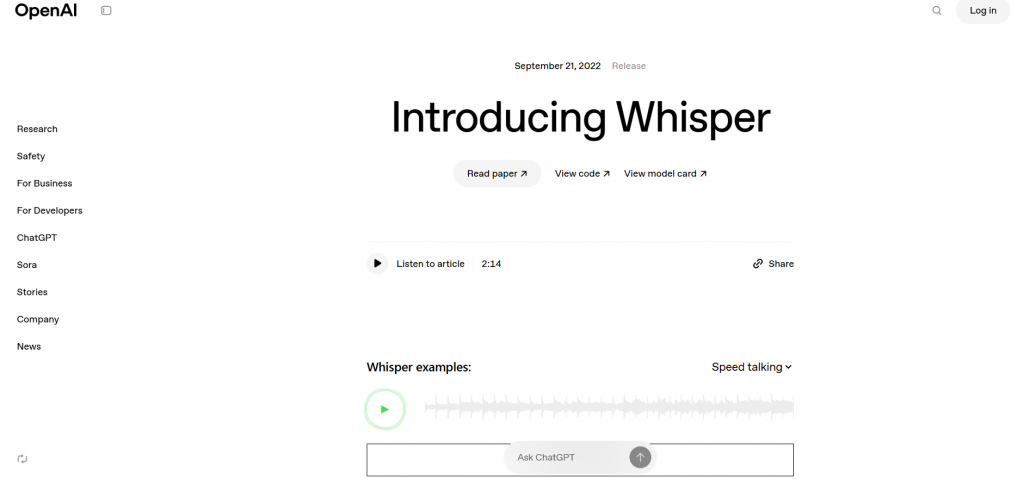 OpenAI Whisper