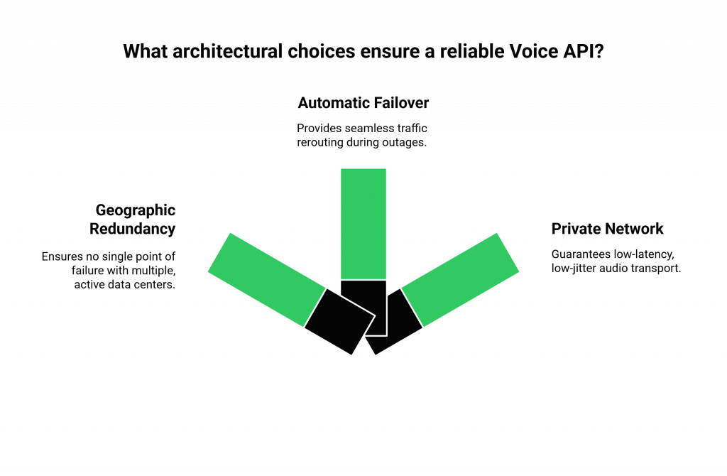 What architectural choices ensure a reliable Voice API?