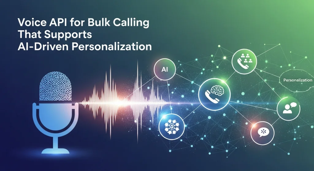Voice API for Bulk Calling That Supports AI-Driven Personalization