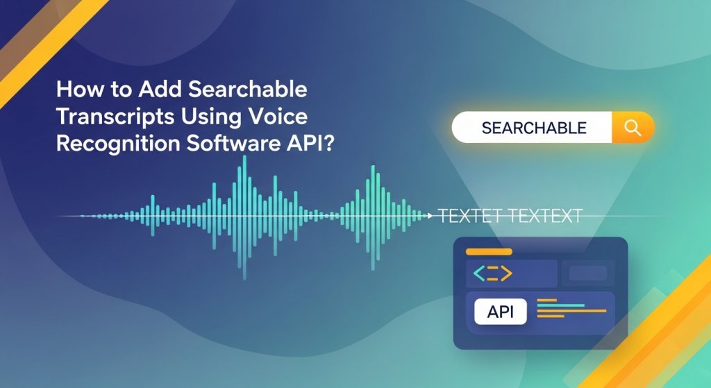 How to Add Searchable Transcripts Using Voice Recognition Software API?