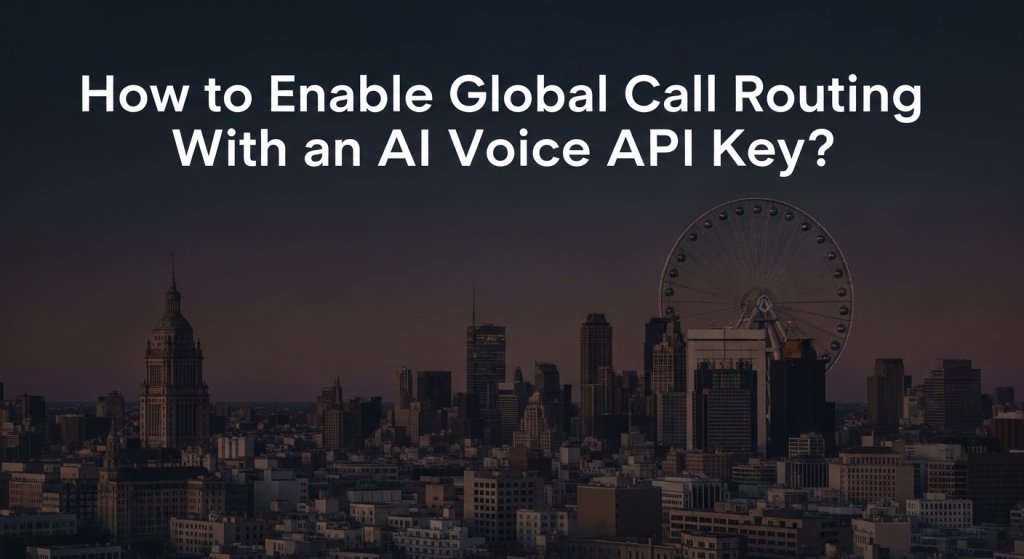 How to Enable Global Call Routing With an AI Voice API Key?