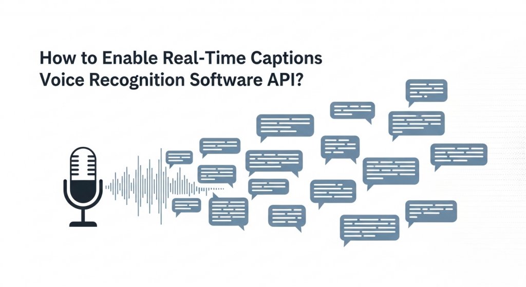 How to Enable Real-Time Captions Using Voice Recognition Software API?